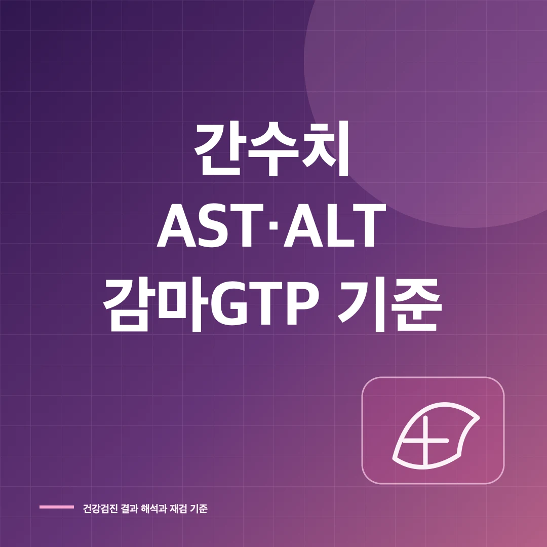 간수치 AST ALT 감마GTP 정상범위 썸네일